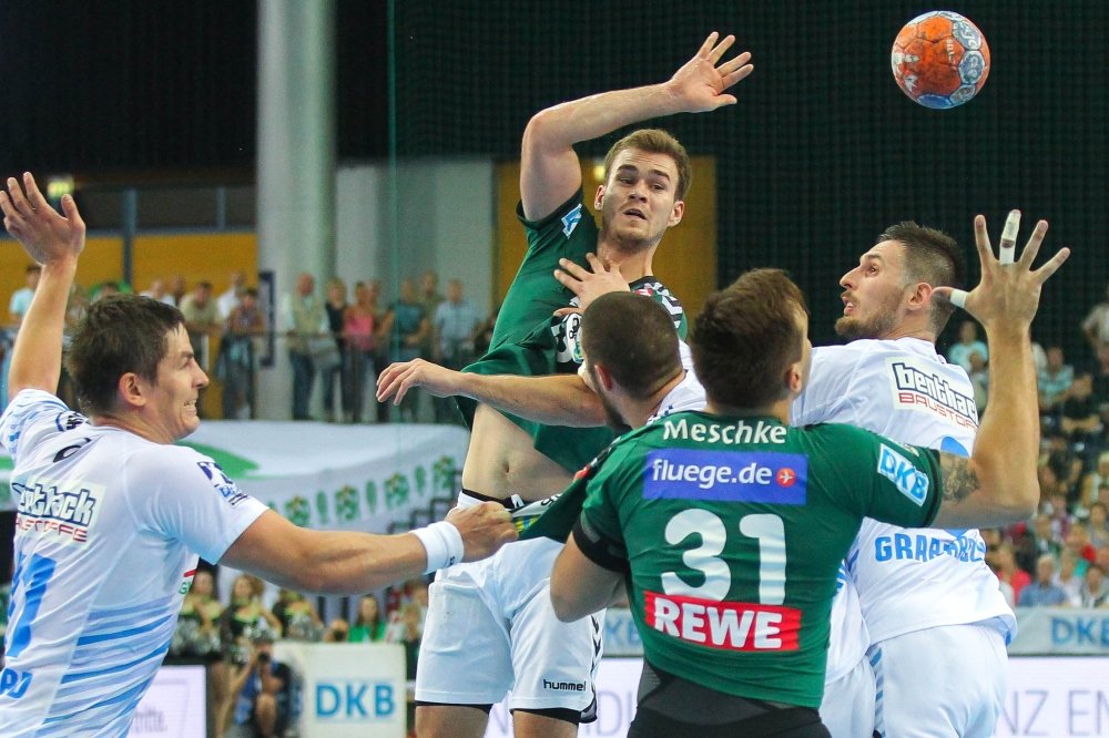 Handball-Spielfeld – Anspielkreis